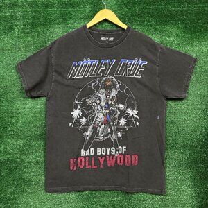 Motley Crue Bad Boys of Hollywood Heavy Metal Band T-Shirt Size S/M